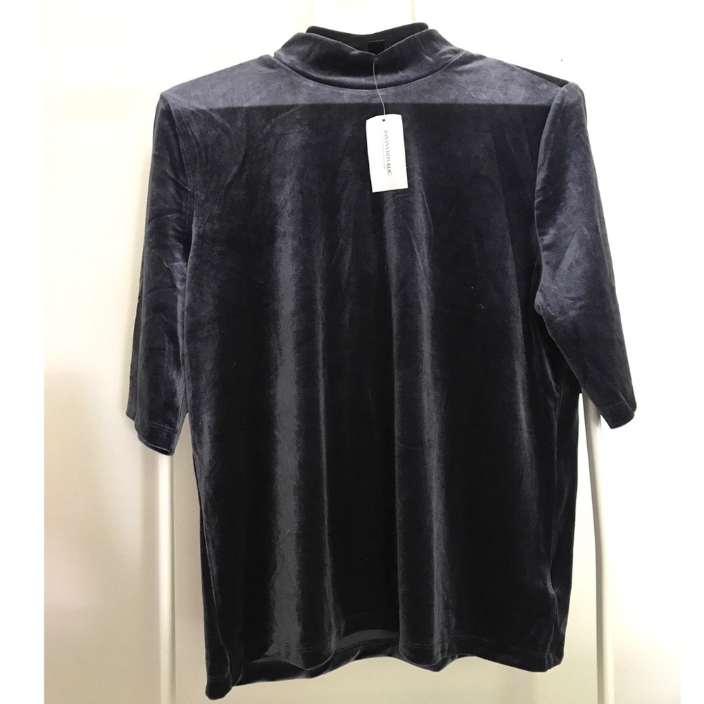 Mock turtleneck velvet Banana Republic top